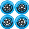 AOWESM Inline Skate Wheels 80mm 76mm 72mm 85a Outdoor Indoor Black Blue Red Roller Hockey Blades Replacement Wheels w/Bearings ABEC-9 and Floating Spacers (4-Pack) (Blue, 80mm) view 1
