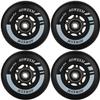 AOWESM Inline Skate Wheels 80mm 76mm 72mm 85a Outdoor Indoor Black Blue Red Roller Hockey Blades Replacement Wheels w/Bearings ABEC-9 and Floating Spacers (4-Pack) (Black, 72mm) view 1