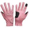 eGlove eQUEST GripPro Leather Touchscreen Horse Riding Gloves (Blush Pink, Large) view 1