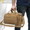AIRTTUZ Range Bag | Gun Range Duffle Bag for Handguns and Ammo,USA Flag Patch Included. (Khaki) view 2