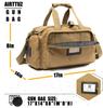 AIRTTUZ Range Bag | Gun Range Duffle Bag for Handguns and Ammo,USA Flag Patch Included. (Khaki) view 3