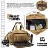 AIRTTUZ Range Bag | Gun Range Duffle Bag for Handguns and Ammo,USA Flag Patch Included. (Khaki) view 4