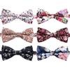 AUSKY Elegant Adjustable Pre-tied bow ties for Men Boys in Different Colors1&4&5&6&8 Pack for option (Floral D)