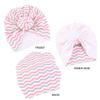 HZUX Newborn Baby Cotton Cloth Turban Toddler Rabbit Hospital Hat Kids Set Baby Cap Ear Hat view 2