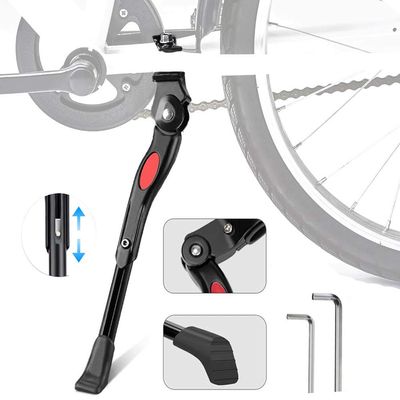 Bike Kickstand Adjustable Middle Support Stand for 22 24 26 Inch Bicycles with 2 Hexagon Wrenches