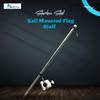 MARINE CITY Rail Mount Flag Staff & 21" Flagpole with White Plastic Base, 304 Stainless Steel Fits 7/8" to 1" Tubing  Durable, Rust-Resistant for Boats, Yachts, RVs & Marine Use view 2