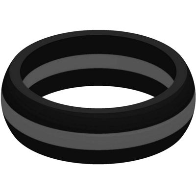 SayitBands Thin Gray Line Silicone Ring Size 13