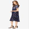 Roaman's Women's Plus Size Short Sleeve Sleeve Swing Dress - 42/44, Black view 3