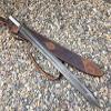 Custom Handmade Damascus Viking Sword with Leather Sheath view 1