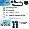 Gold Armour Camping Hammock - XL Double Hammock Portable Hammock Camping Accessories Gear for Outdoor Indoor with Tree Straps, USA Based Brand (Turquoise and Seafoam) view 3