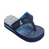 REDVOLUTION New Kids' Tribal Pattern Tropical Print Beach Sandals Boys' Bali Flip-Flop (3, Navy, numeric_3) view 4