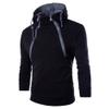 XUETON Mens Long Sleeve Hoodie Sweatshirt Fashion Solid Shirt Athletic Running Cycling Gym Tops Bulk Bundle (Black,X-Large) view 1