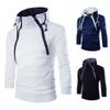 XUETON Mens Long Sleeve Hoodie Sweatshirt Fashion Solid Shirt Athletic Running Cycling Gym Tops Bulk Bundle (Black,X-Large) view 3