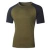 XUETON Mens Camouflage Short Sleeve Shirt Lightweight Slim Printed Shirts Athletic Dry-Fit Tshirt Running Tops(Army Green,X-Large) view 3