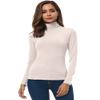VOBCTY Lightweight Long Sleeve Turtle Neck Womens Tops Oyster Large view 1