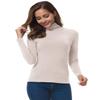 VOBCTY Lightweight Long Sleeve Turtle Neck Womens Tops Oyster Large view 2