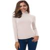 VOBCTY Lightweight Long Sleeve Turtle Neck Womens Tops Oyster Large view 3