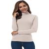 VOBCTY Lightweight Long Sleeve Turtle Neck Womens Tops Oyster Large view 4
