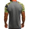 XUETON Mens Camouflage Short Sleeve Shirt Lightweight Slim Printed Shirts Athletic Dry-Fit Tshirt Running Tops(Gray,Medium) view 2