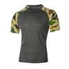 XUETON Mens Camouflage Short Sleeve Shirt Lightweight Slim Printed Shirts Athletic Dry-Fit Tshirt Running Tops(Gray,Medium) view 3
