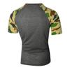 XUETON Mens Camouflage Short Sleeve Shirt Lightweight Slim Printed Shirts Athletic Dry-Fit Tshirt Running Tops(Gray,Medium) view 4