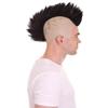 HPO Adult Men's Color Styles Mohawk Punk Rock Spiky Wig Straight Spiked Halloween Fancy, Synthetic Soft Fiber Hair, Perfect for your next Festival and Group Anime Party! (Black) view 4