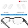 2 Pairs Replacement Nose Pads Nose Piece for Costa South Point/Flagler/Ponce/Fernandina/Shipmaster/Wader/Peli; for Oakley Cartridge/Spindle/Latch Key/Diecutter/Latch Alpha/Lugplate view 2