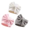 Bamery Newborn Baby Girl Hat Cotton Baby Bow Beanie Preemie Hats Spring Infant Hats for Girls 0-12 Months (White+Pink+Gray, Preemie) view 1
