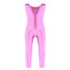 Kaerm Kid Girls Metallic Sleeveless One Piece Ballet Dance Gymnastics Leotard Tights Legging Pants Unitard Pink 3-4 view 1