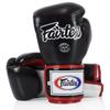 Fairtex BGV5 Muay Thai Boxing Gloves for Men, Women, Kids | Special Lock Thumb Design | MMA Gloves| Premium Quality, Light Weight & Shock Absorbent Boxing Gloves-(Black/White/Red Piping/12oz) view 1