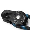 26KN Aluminium Alloy Pulley, Heavy Duty Fixed Side Single Swivel Rope Pulley Block for 12mm Rope Climbing(Black) view 4