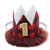 My 1st Birthday Outfit - Boy's Cartoon Theme Party Set - Bowtie Romper, Suspenders, Shorts, Diaper Cover, Smash Cake Photo Shoot - First Birthday Clothes - Formal Tuxedo Suit - Lumberjack Red view 2