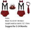 My 1st Birthday Outfit - Boy's Cartoon Theme Party Set - Bowtie Romper, Suspenders, Shorts, Diaper Cover, Smash Cake Photo Shoot - First Birthday Clothes - Formal Tuxedo Suit - Lumberjack Red view 4