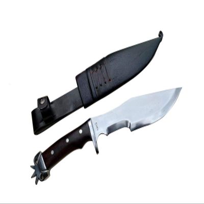 EGKH - 9.5 Inch Arrowhead Machete With Spiked Pommel, Handmade from Ex - Army Kukri House - Handmade in Nepal by Military