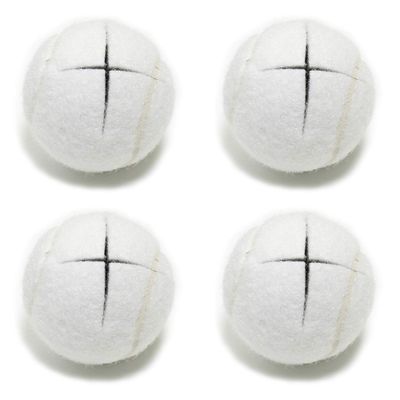 URBEST Walker Tennis Balls 4pcs Precut Heavy Duty Tennis Balls for Walkers, Pre Cut, White