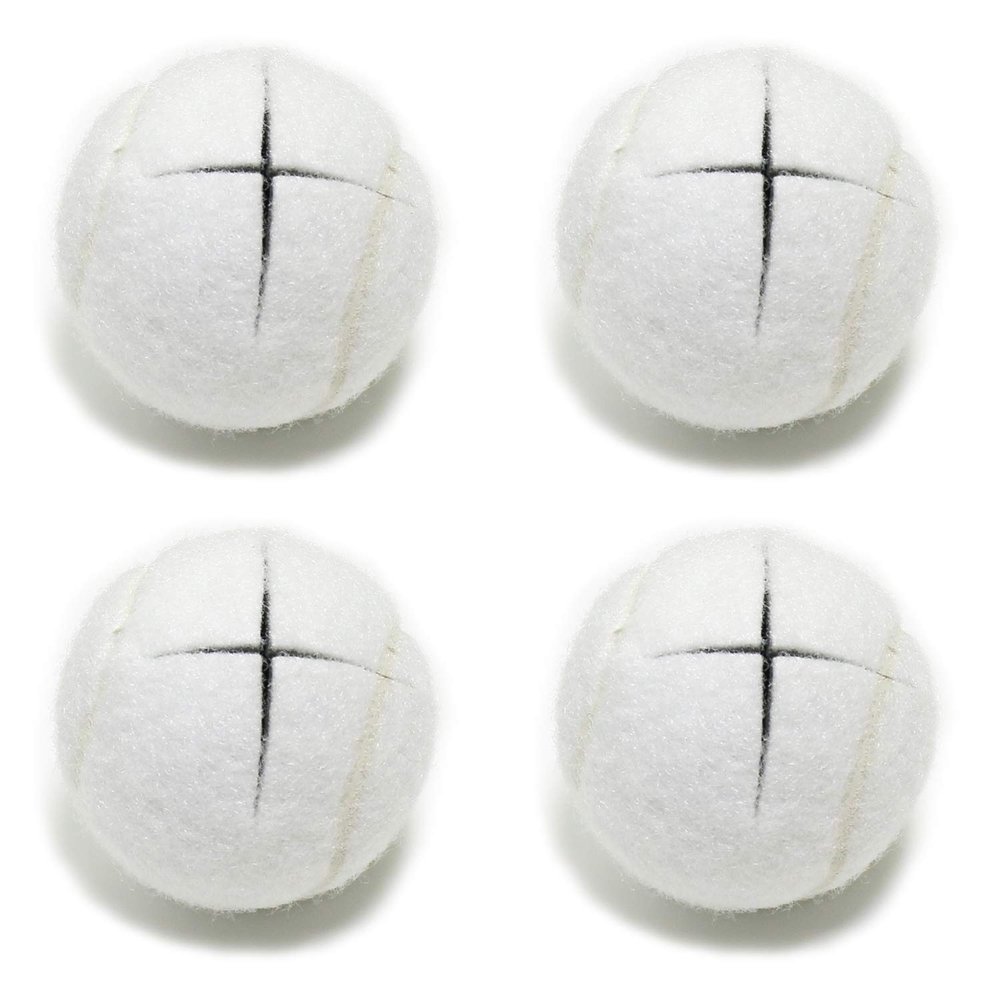 URBEST Walker Tennis Balls 4pcs Precut Heavy Duty Tennis Balls for Walkers, Pre Cut, White