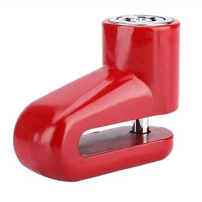 Nunafey Brake Lock, Lightweight Safety Mini Heavy Duty Rotor Lock, Road Bicycle for Bicycle for Motorcycle(red)
