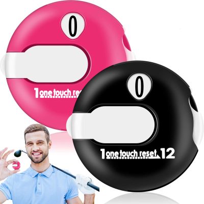 Weewooday 1.2 Inch Golf Score Counter for Women Men Mini Golf Stroke Counter Scoring Keeper up to 12 Shot to Scorekeeper Glove in(Black and Red)