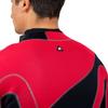 Aqua Polo Manta Ray Wetsuit for Men | Scuba Diving | 3 mm SC Neoprene | 4-Way Super Stretch | Neck Cuff Ankle Gaskets (Black/Red, S Short) view 4