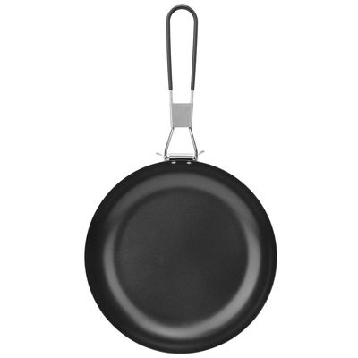 Qioni Cooking Frying Pan Portable Cooking Pan, Camping Picnic Hiking Utensils Non-Stick Pan, Utensils for Outdoor Cooking Supplies for Picnic