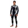 Aqua Polo Manta Ray Wetsuit for Men | Scuba Diving | 3 mm SC Neoprene | 4-Way Super Stretch | Neck Cuff Ankle Gaskets (Black/Grey, XXL) view 1