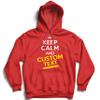 lepni.me Hoodie Sweatshirt Custom Keep Calm Any Name or Text Personalized Quotes Gift (XX-Large Red Multi Color) view 1