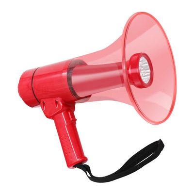 CapriTech Megaphone Bullhorn with Rechargeable Waterproof Flashlights & Alarm Siren Sound Effects - 20w Handheld Lightweight Bullhorn Speaker for Rainy/Night
