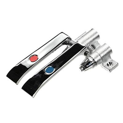 Component Hardware Encore Knee Valve with Dual Pedal and Rough Chrome Valve Body
