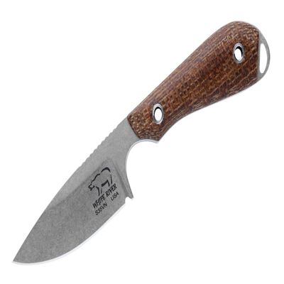 WhiteRiver Model 1 Caper Natural Burlap Micarta Handle WRM1-BNA