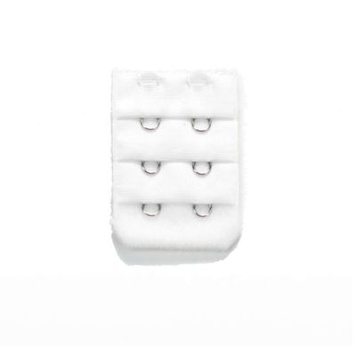 2-Hook Bra Extension For Longer Bra Band Strap (Pack of 1, White)