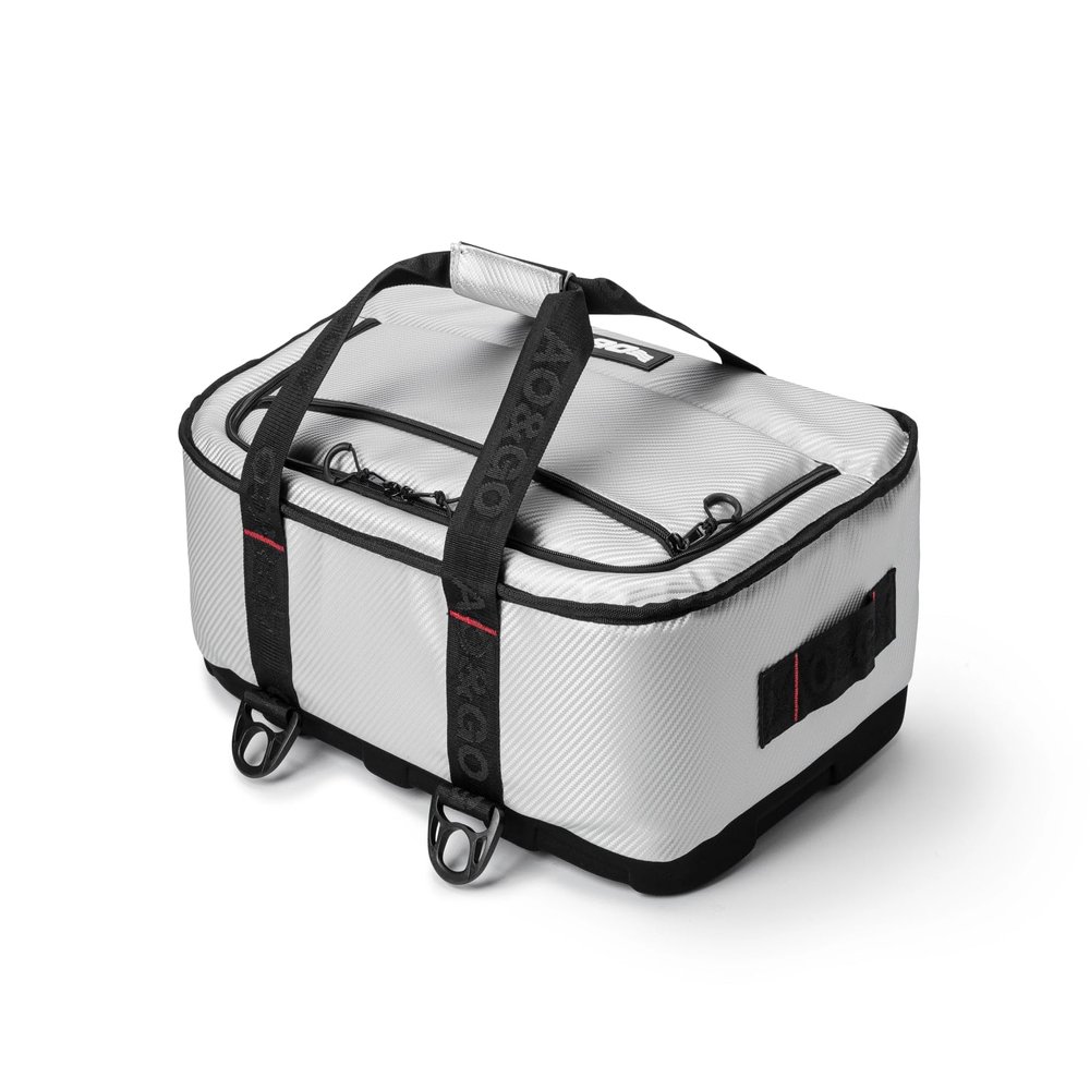 AO Coolers Stow 'N Go Carbon Soft Cooler, Low-Profile, Leakproof with High-Density Insulation, Holds Ice for 24 Hours, EVA Foam Bottom, Silver, 38-Can