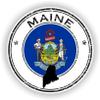 1x Maine Round Vinyl Waterproof Sticker - 5cm / 2inches view 1