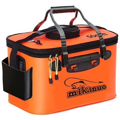 Foldable Fishing Bucket - Multi-Functional EVA Bag for Outdoor, Live Fish Lures and Protection, 10GAL/8GAL/6GAL/4.8GAL/3GAL Live Fish Container