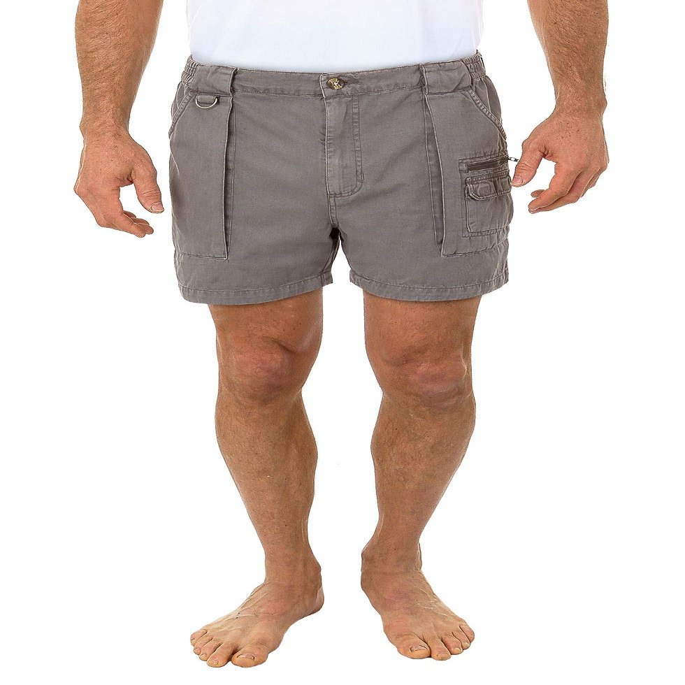 Beach Outfitters Men's Walking Cotton Shorts, Gray, 42